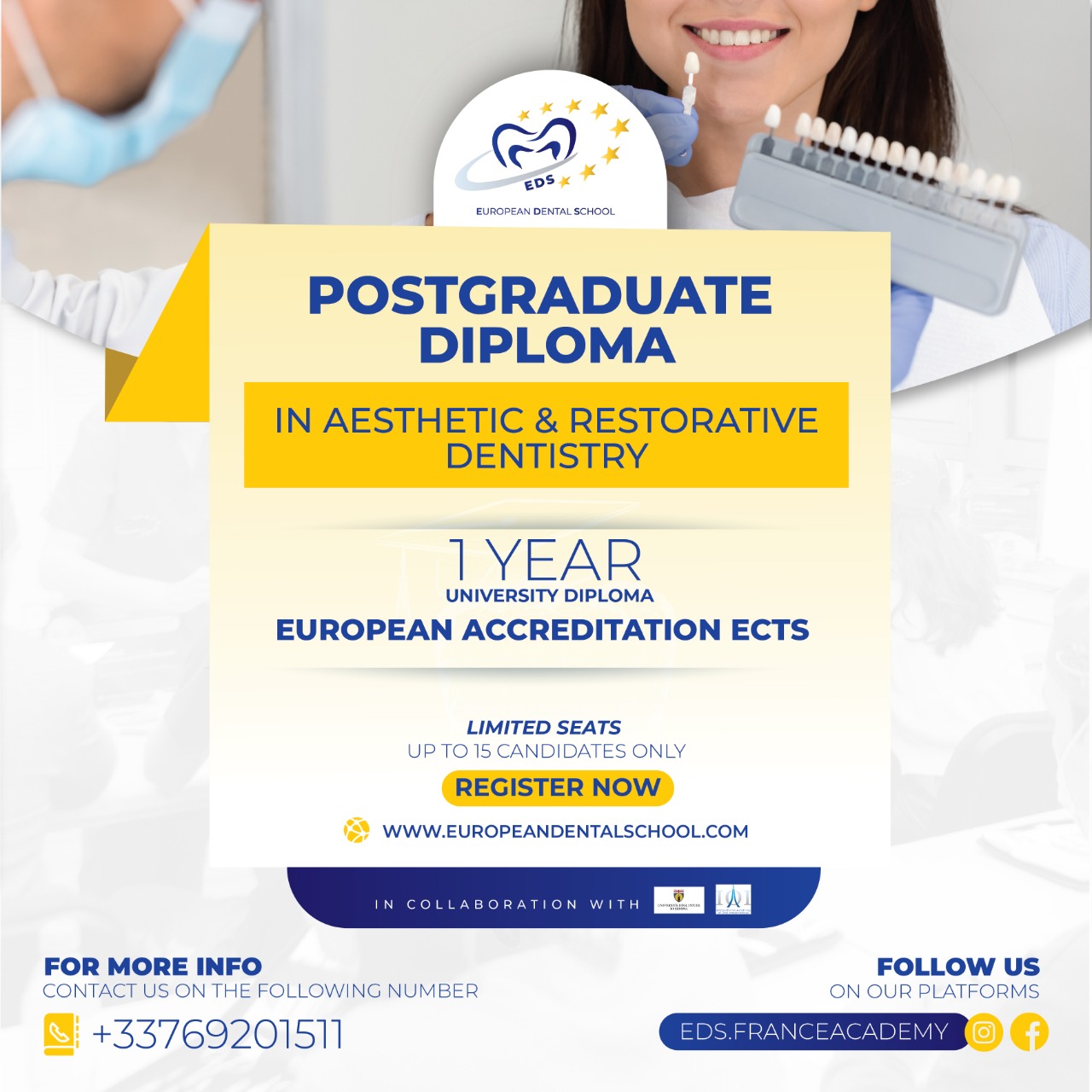 Postgraduate Diploma In Aesthetic Restorative Dentistry European 